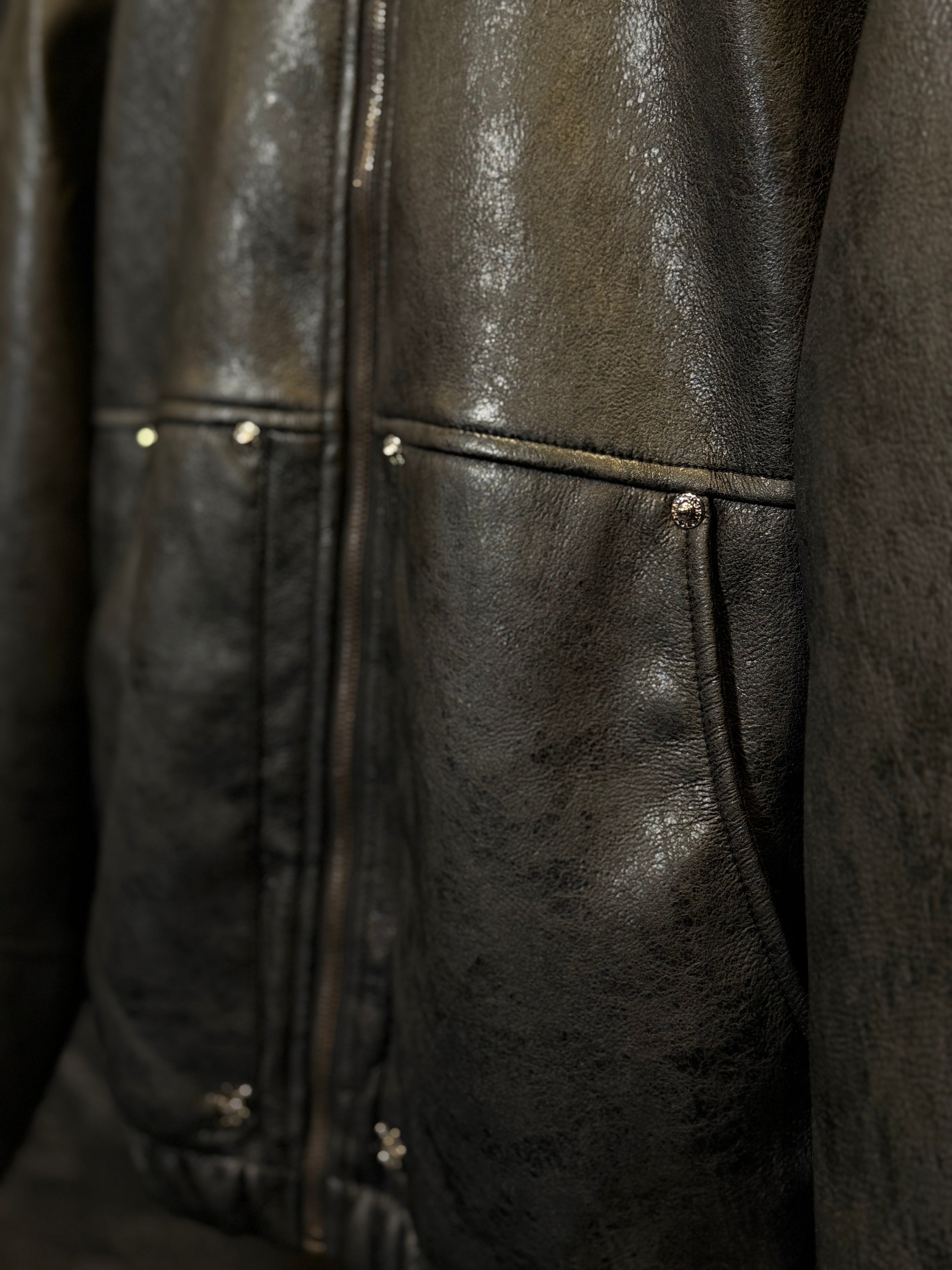 Notta Nera Leather Hooded Jacket